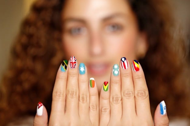 nail art bandiere