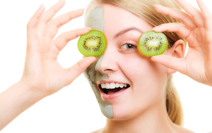 applicazione maschera kiwi