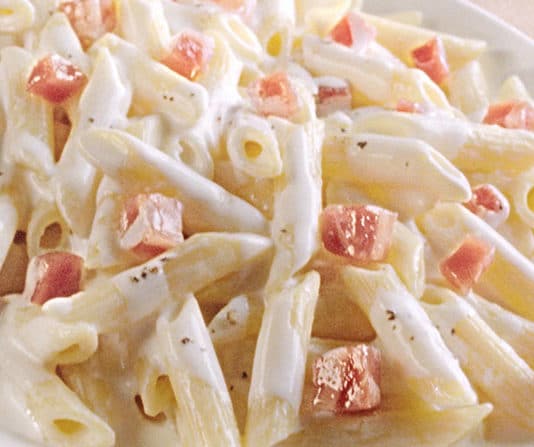 pasta philadelphia pancetta