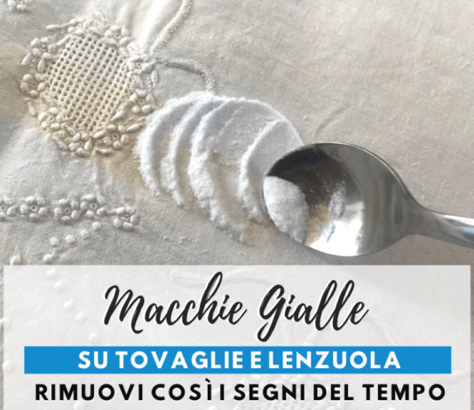macchie gialle tovaglie