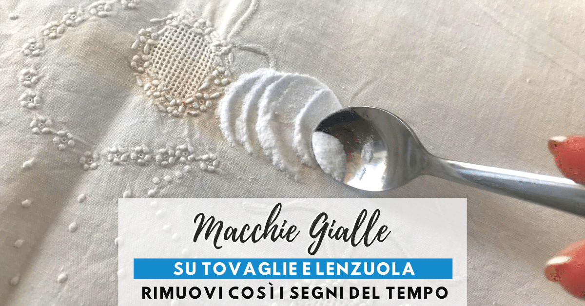 macchie gialle tovaglie