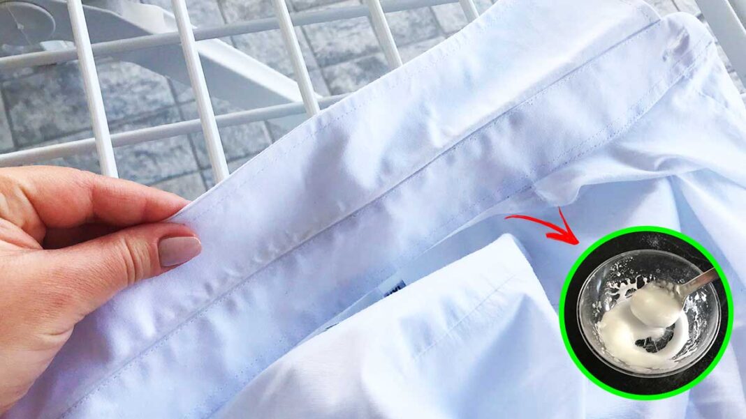 Come eliminare le macchie gialle sul collo delle camicie