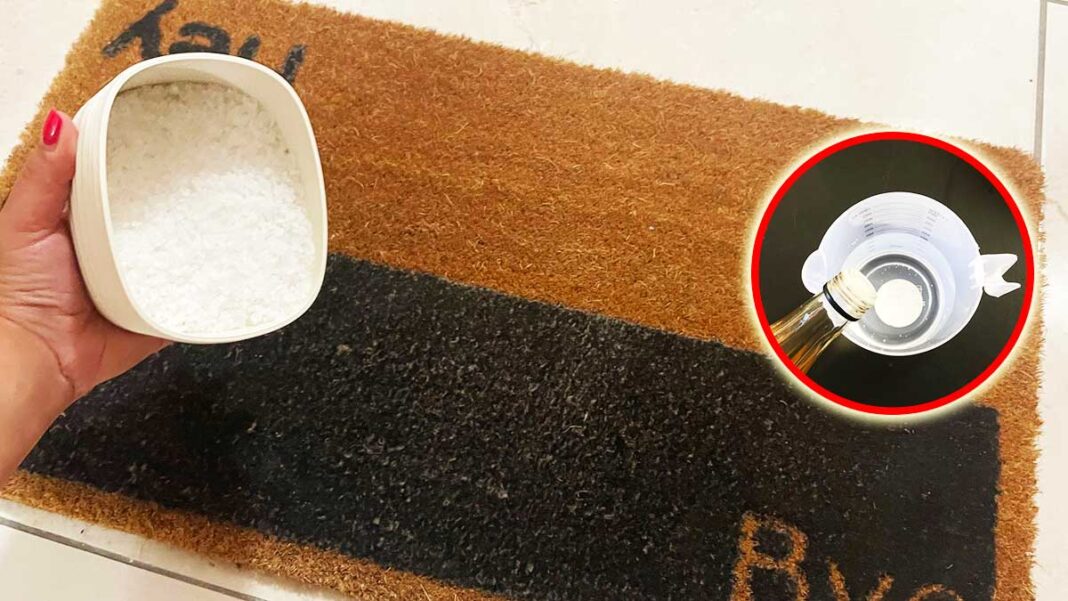 Come pulire gli zerbini sporcati dalla pioggia  