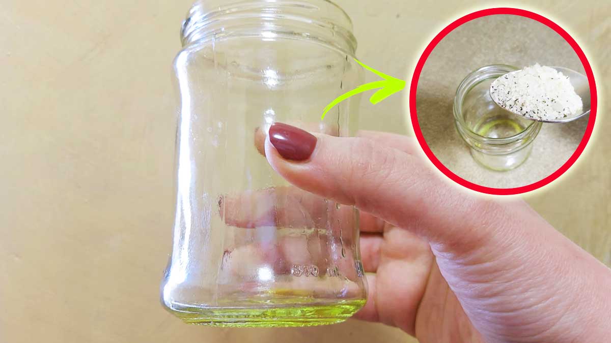 Prova questo Trucchetto super veloce per pulire subito i Barattoli unti d’olio