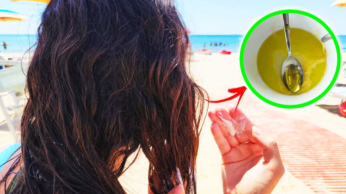 Questa Maschera fai da te è il rimedio migliore per i Capelli secchi e crespi quando sei al mare