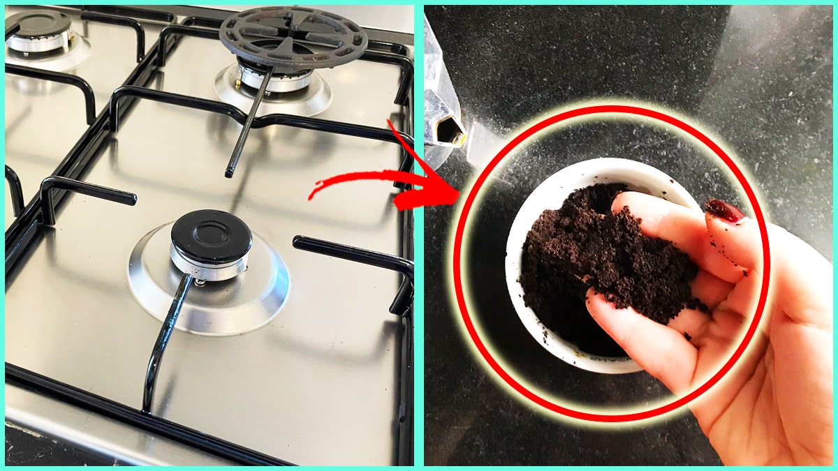Come Usare i Fondi di caffè per pulire la Griglia e Piattelli del Piano cottura