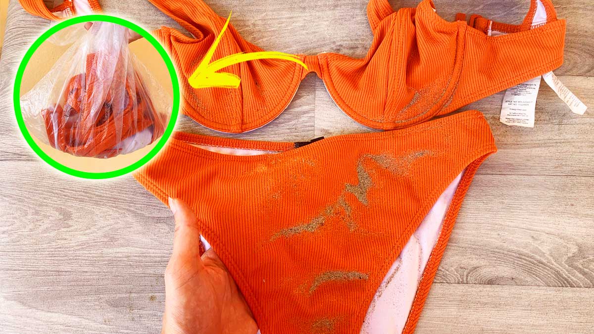 Come togliere senza fatica la Sabbia che si incastra nel tessuto del Costume