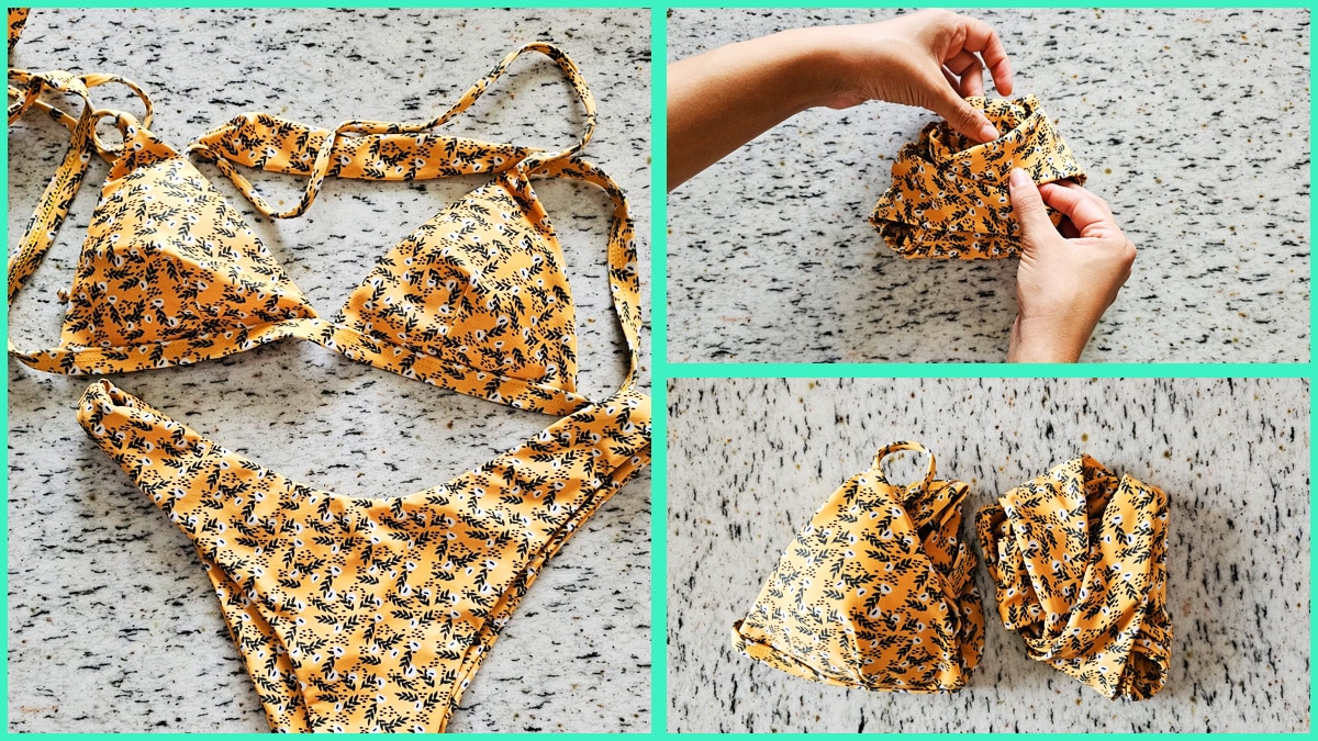 Come piegare i Costumi a due Pezzi per tenerli in ordine e uniti nei Cassetti