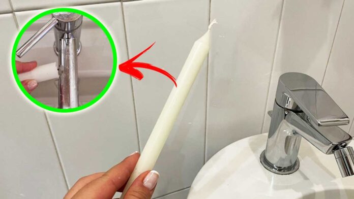 Non tutti conoscono ancora il Trucco della Candela per non avere il Calcare sui Rubinetti 