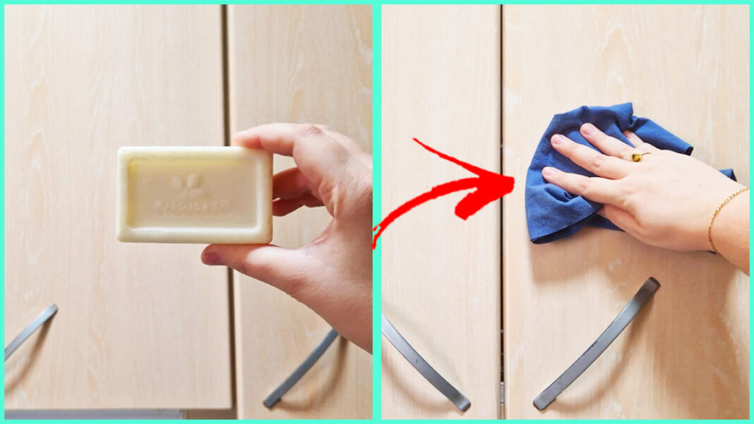 Come Lucidare le Ante della cucina con una saponetta 