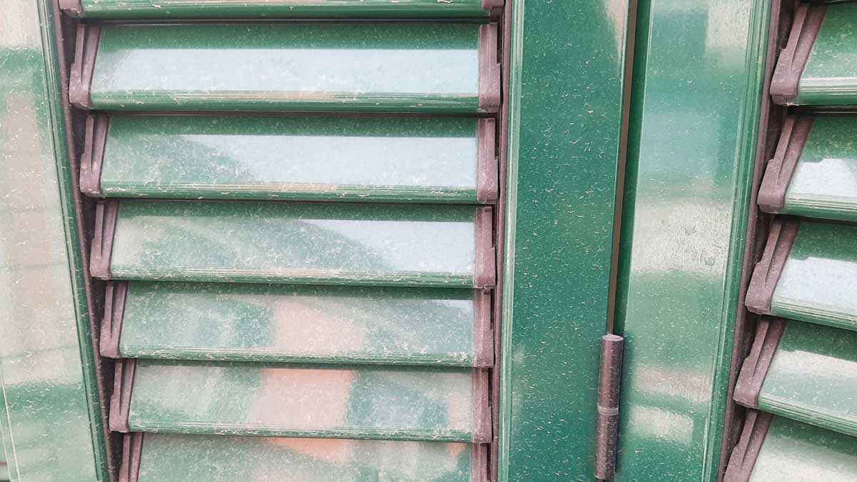 Come pulire le Persiane sporche da pioggia e polvere rossa