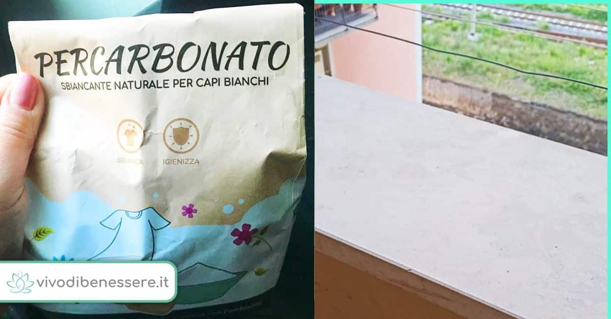 Come pulire le macchie sul marmo del balcone con il percarbonato?