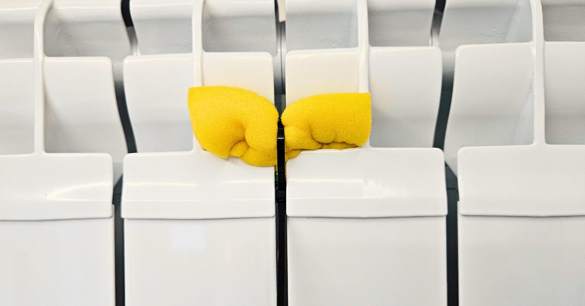 Trasformando la spugna in una farfalla sarà molto veloce pulire l’intercapedine tra gli elementi dei termosifoni Trasformando la spugna in una farfalla sarà molto veloce pulire l’intercapedine tra gli elementi dei termosifoni